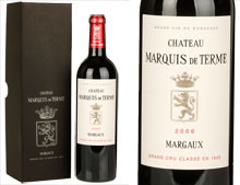 CHÂTEAU MARQUIS DE TERME MARGAUX 2009 coffret prestige Rouge, Quatrieme Cru Classe en 1855