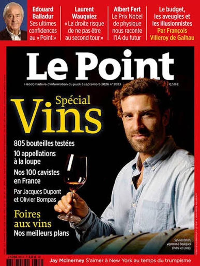 Le Point, numéro spécial vins, 3 septembre 2026